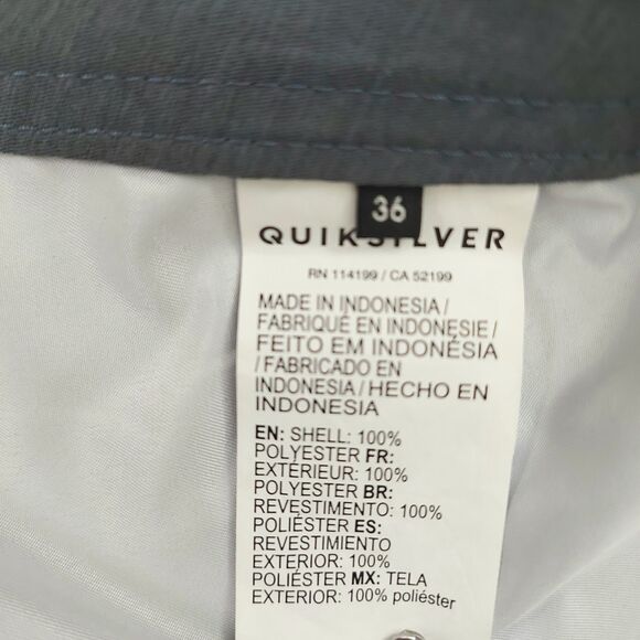 Quiksilver Boardshorts Mens 36 Blue Tropical Print Lightweight Summer Beach Pool - Picture 10 of 12